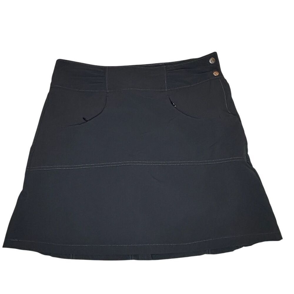 Athleta Women's Hit The Trail Skort Size 8 Black Athletic Hiking Running Skirt